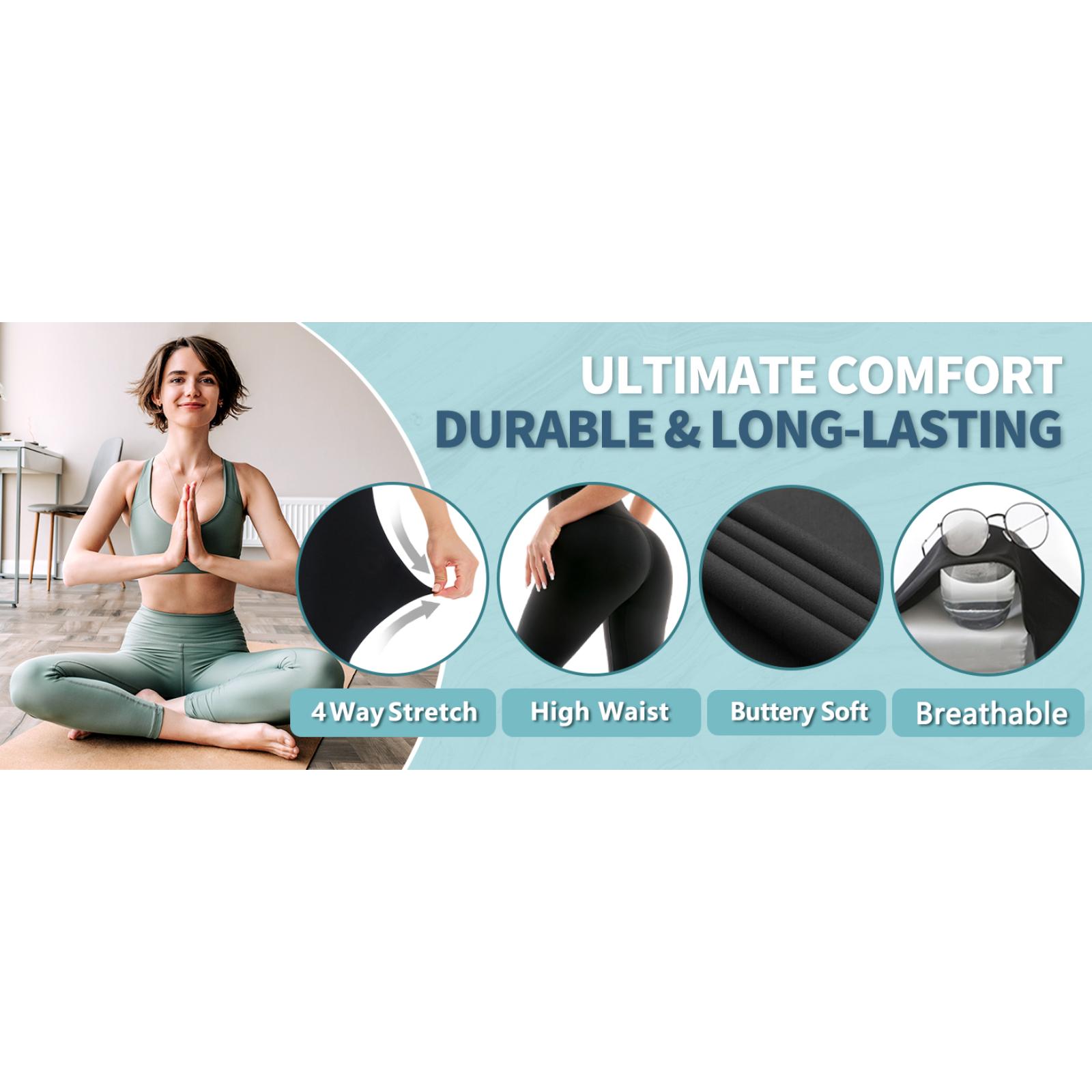 High Waisted Leggings for Women Tummy Control Pants Non See Through Workout Soft Yoga Pants for Running Plus Size Womenswear Bottom Casual Style