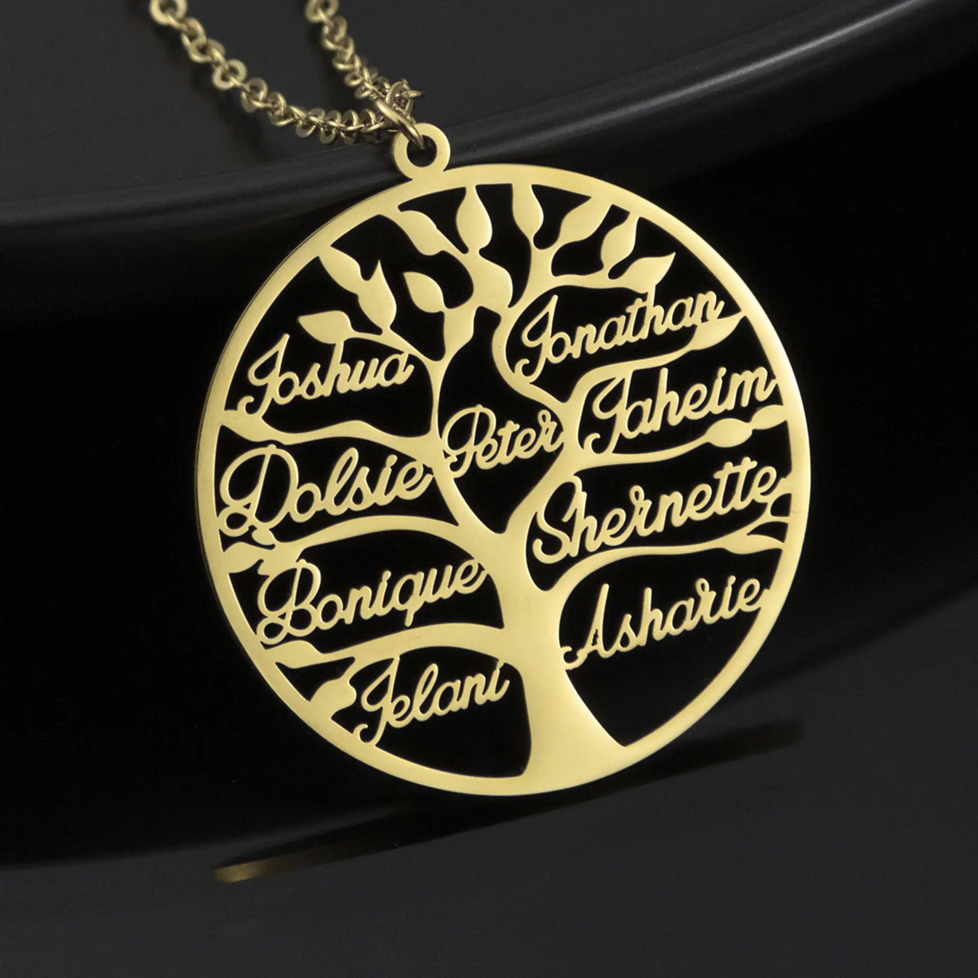 AS054 For Mother's Day Family Tree Necklace • Custom Family Name Necklace • Personalized Name Necklace • Gift For Mom • Multiple Names Necklace