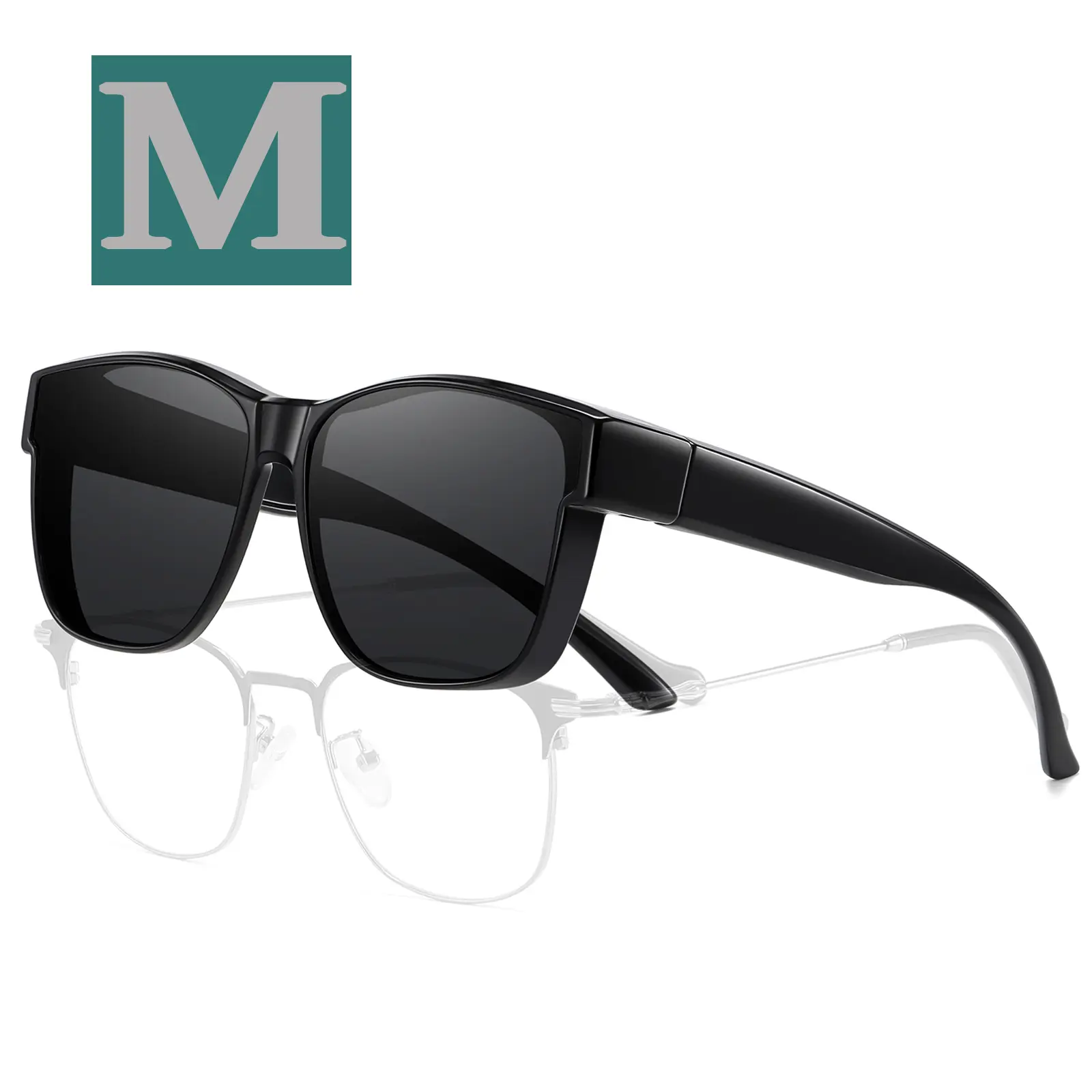 M Size Black Frame Grey Lens