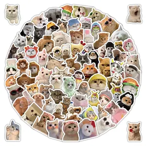 100 Pcs Lifelike Realistic Cat Stickers - Versatile Pet-Themed Embellishments for DIY Crafts & Gift Decor