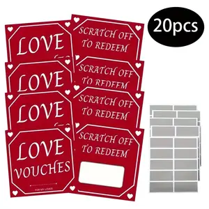 20 PCS Scratch Off Cards, Love Coupons, Love Note Scratch Off Cards Wedding Anniversary Gift, Anniversary Gift Greeting Card, Anniversary DIY Romantic Gifts for Husband, Wife, Lovers