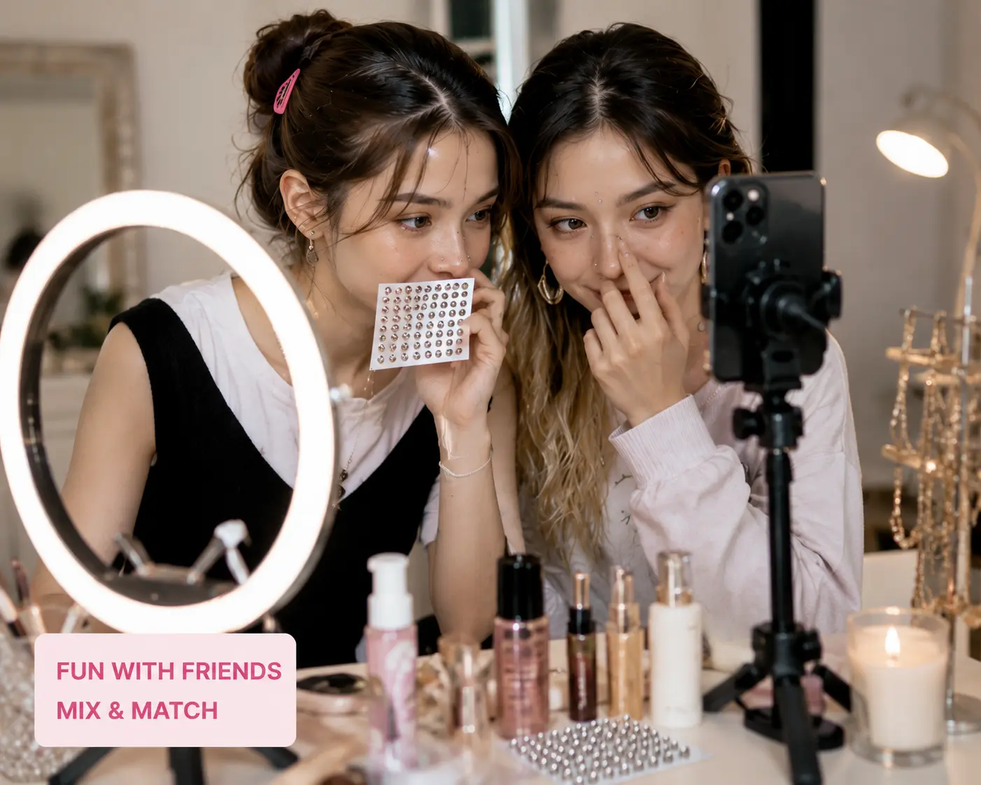 Surprise Your Bestie With Endless Piercing Possibilities — No Pain, No Healing Time, No Commitment，A Fun & Unique Gift For Anyone Who Loves Piercings, Fashion, and Expressing Their Personal Style