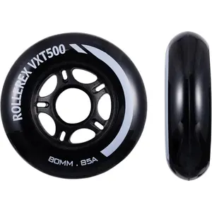 VXT500 RipStik/Inline Skate Wheels (2-pack w/bearings, spacers and washers) (Use on Hockey Blades) - Can Be Used As RipStik Caster Board Wheel Replacements
