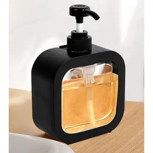 Soap Dispenser, Multifunctional, Bathroom & Kitchen, Liquid Dish Wash -Hand Dispensing, Black, 17oz