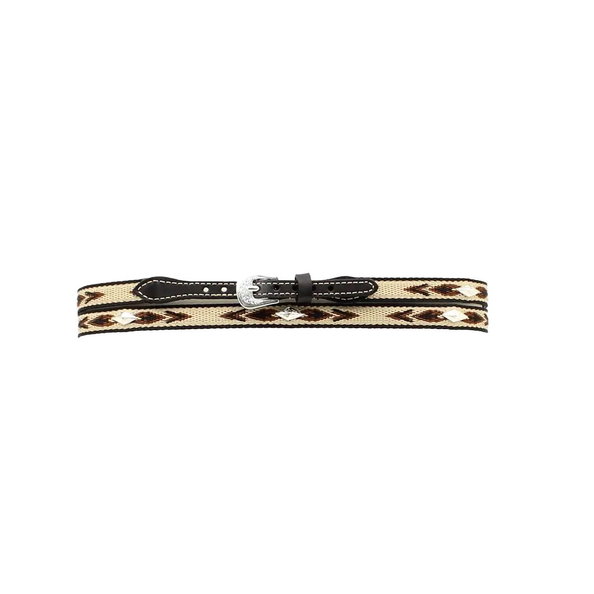 Twister Men's Embroidered with Diamond Conchos Leather Hatband 0277401