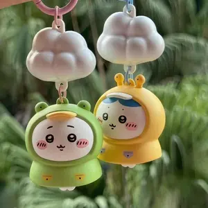 Chiikawa Series Raincoat Luminous Pendant  Usachi Small Eight Keychain Exquisite Anime Peripheral Gift
