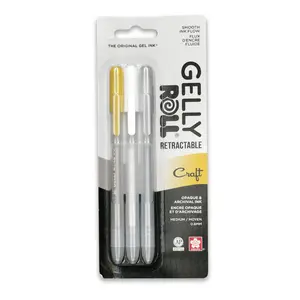 Gelly Roll Retractable Gel Pen Set, Craft 08 3-Pack