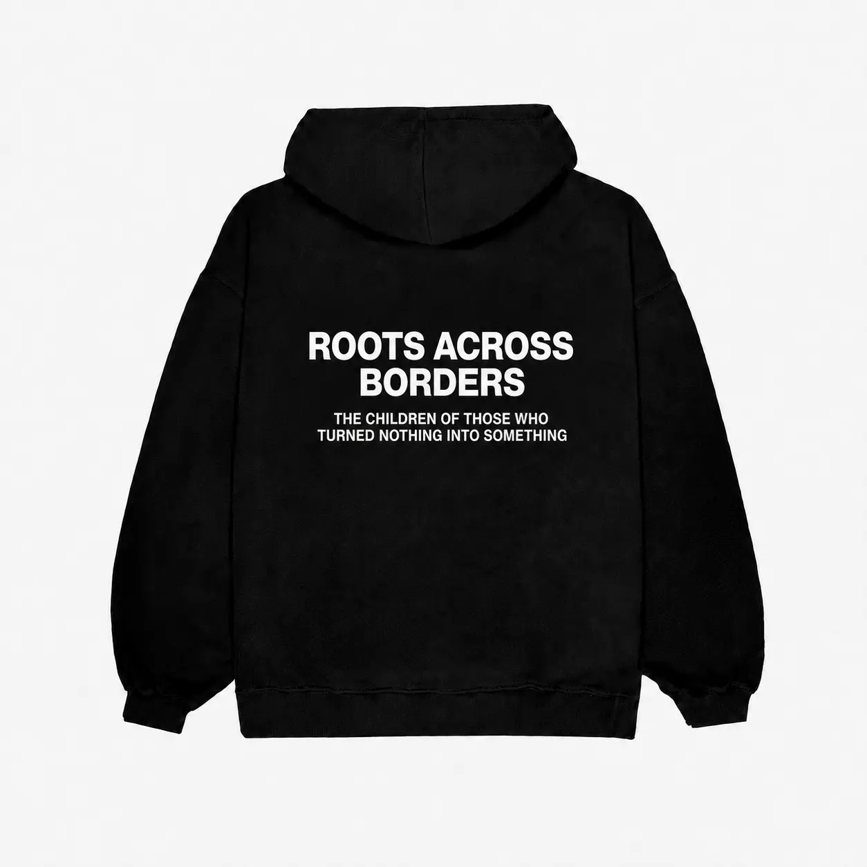 Immigrant Pride Roots Across Borders Hoodie, Unisex Statement Hoodie, Inspirational Graphic Sweatshirt for Men Women