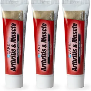 Capsaicin Arthritis, Muscle, and Joint Cream 1.5 oz. (3 Pack), Relief of Minor Aches and Pains from Backache, Sprains, Strains, Arthritis. Fragrance Free