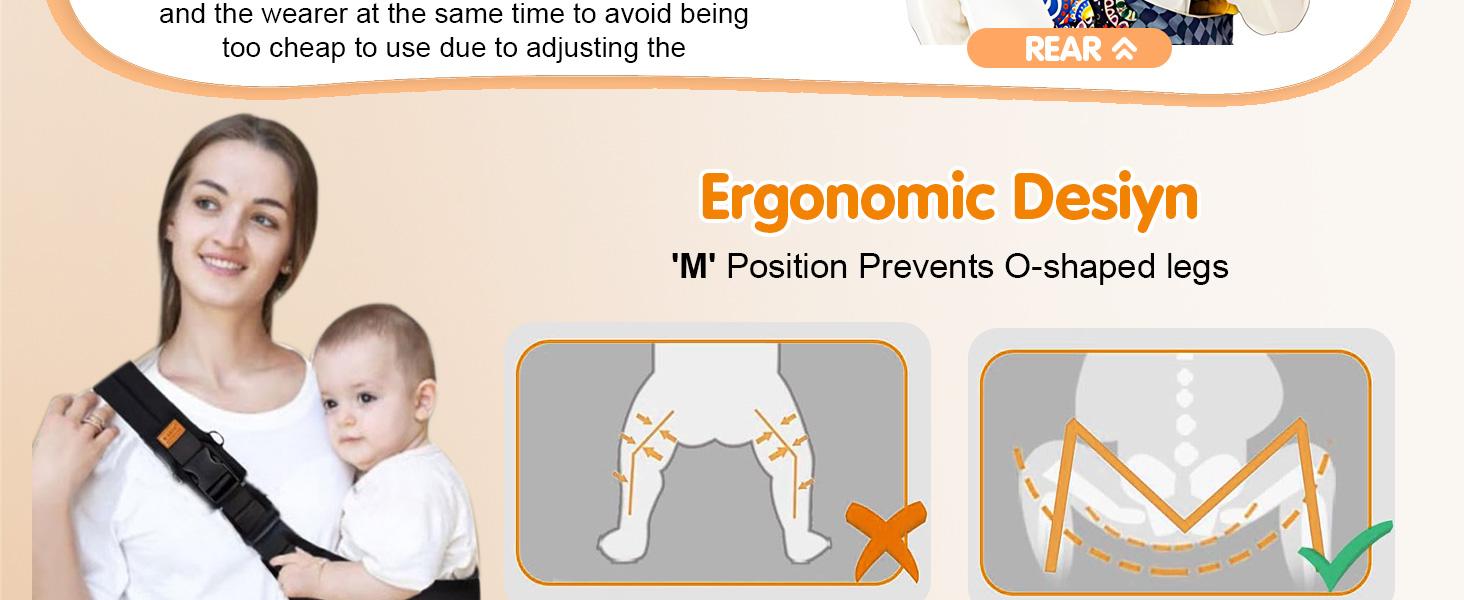 Portable Baby Sling Carrier, Lightweight Toddler Carrier, Travel Non-Slip Hip Seat Carrying 10-30lbs, Suitable for Outdoor Shopping Camping Hiking Travel Vacation Trip & Miami Beach Party, Mother's Day Gifts, Beach Day Essentials, Beachlife Music Festival