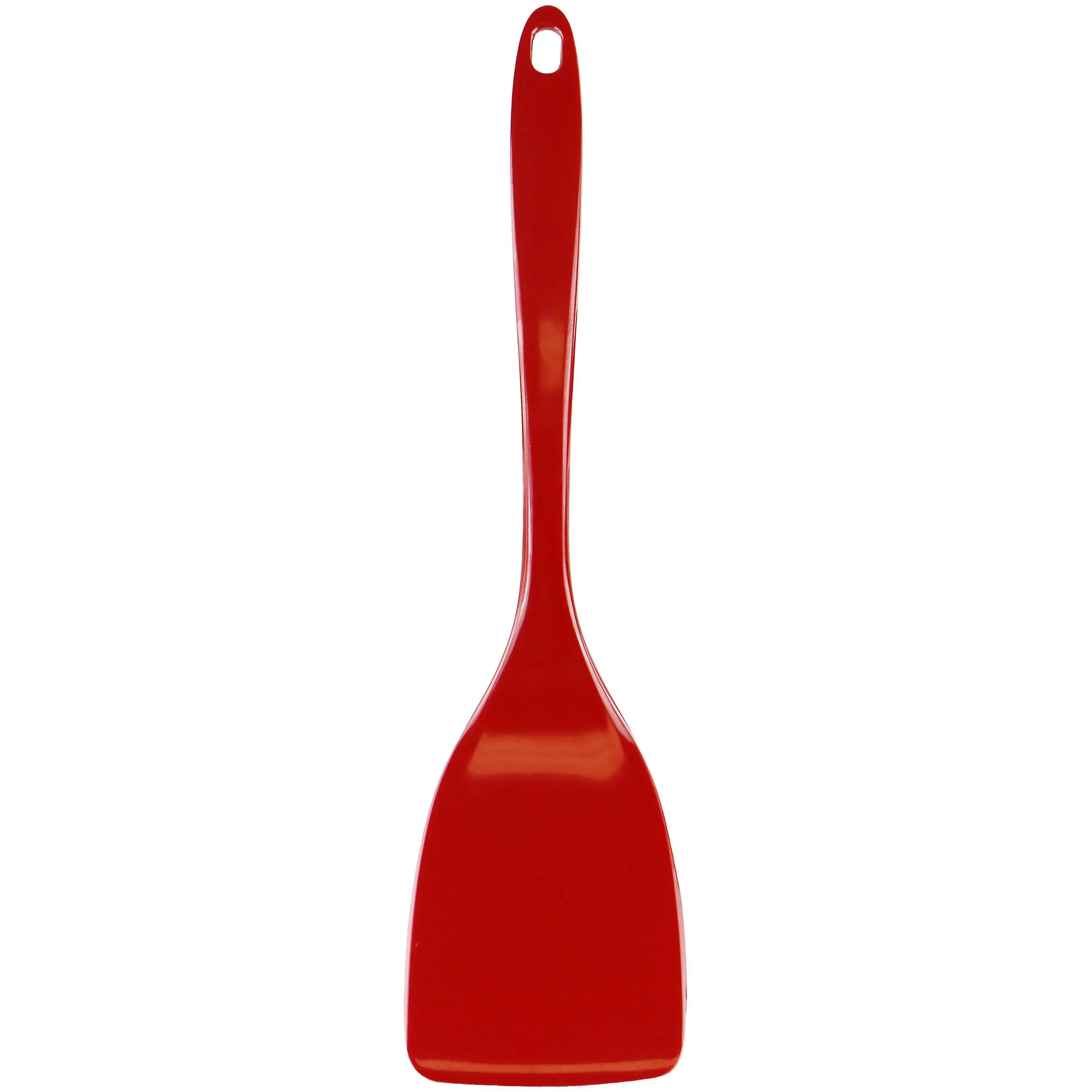 212 MAIN 11 in. Red Melamine Flat Spatula Turner - Durable Kitchenware for Camping Use, Heat-Resistant, Dishwasher Safe, Portable Flat-Top Cooking Utensil for Light Outdoor Activities