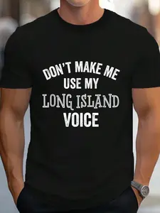 100% Cotton Funny Long Island New York Accent NYC Hamptons T-Shirt Women's Men's Graphic Tee Crew Neck summer vacation Tops