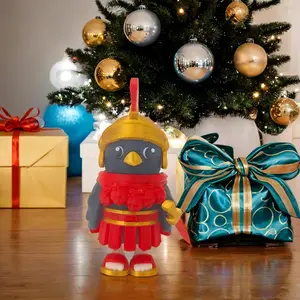 3D-Printed Samurai Pigeon Iconic Souvenir Christmas Ornaments, Cuddly Small Animals, Gifts for Nature Lovers