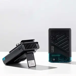 Multifunctional Portable Outdoor Fan, 5-speed Super-cooling Fan with Intelligent Digital Display, Long Battery Life Fan for Outdoor Activities, Construction Sites, Camping, Traveling, Rechargeable Belt Fan