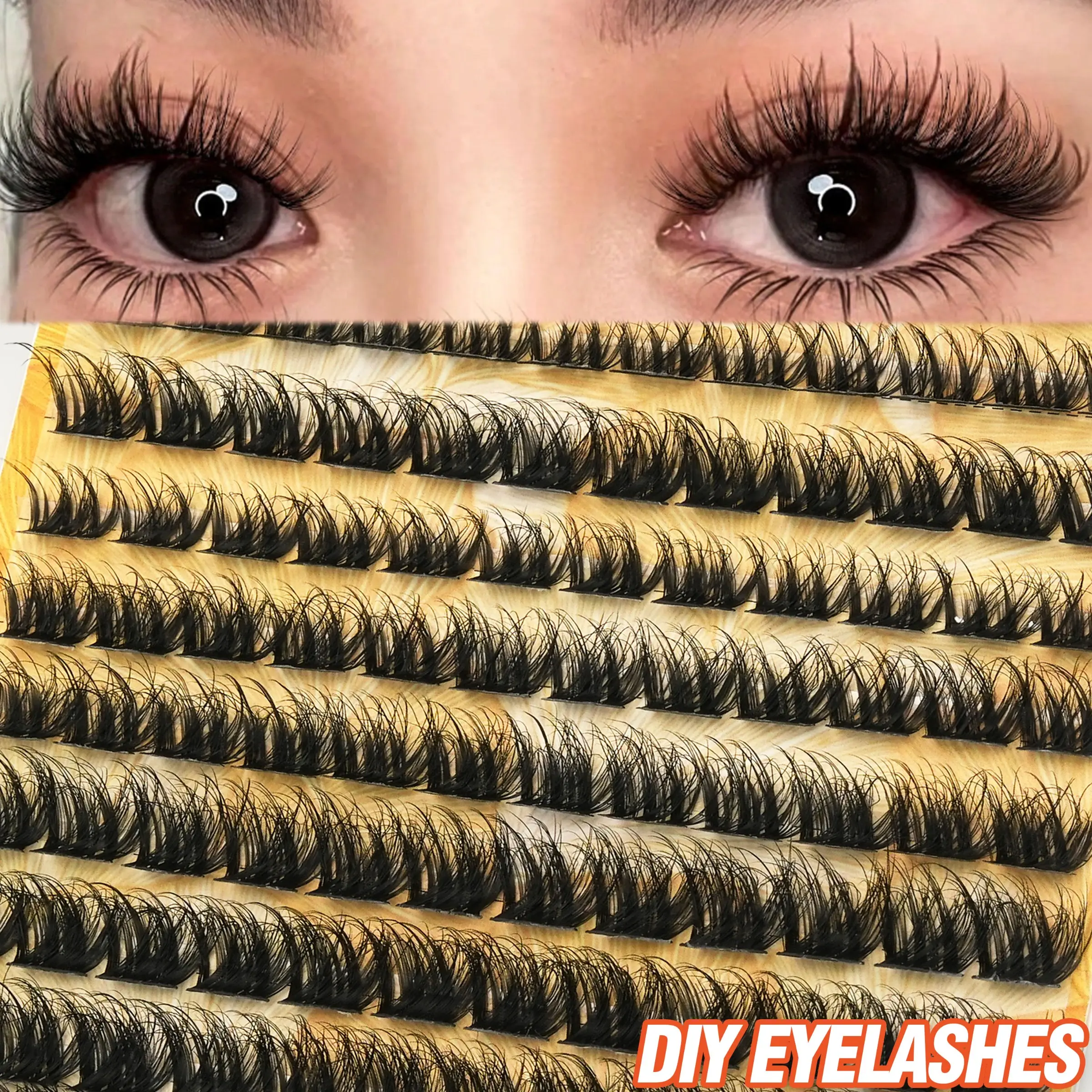 156 Pieces Of Clustered Individual False Eyelashes, Volume Cluster Lashes, Dramatic Volume Eyelash, Natural Effect, D-Shaped Curl, Suitable For DIY Eyelash Extension For Glamorous Looks, Length 10-16mm, Natural Appearance Eyelash Clusters, DIY Eyelash Ex