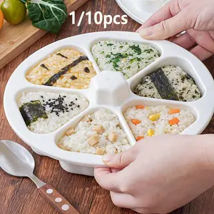 1/10pcs Triangular Sushi Molds Set, DIY Onigiri Maker, Japanese Bento Tool, Handmade Food Processor, Gift for Home Cooks