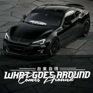 1PC JDM-style Universal Car Sticker, Waterproof Self-adhesive Vinyl Decal, Suitable for Auto Windshields, Rear Windows, Side Bodies, Eye-catching Vehicle Modification Decoration, Sticker For Cars