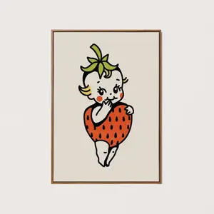 Poster Unframed ABLE strawberry kewpie art Poster Unframed  cute kewpie wall art tattoo flash decor Poster Unframed  downloadable  art