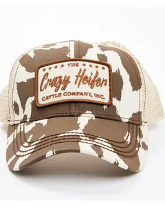 Crazy Heifer Cow Print Baseball Cap