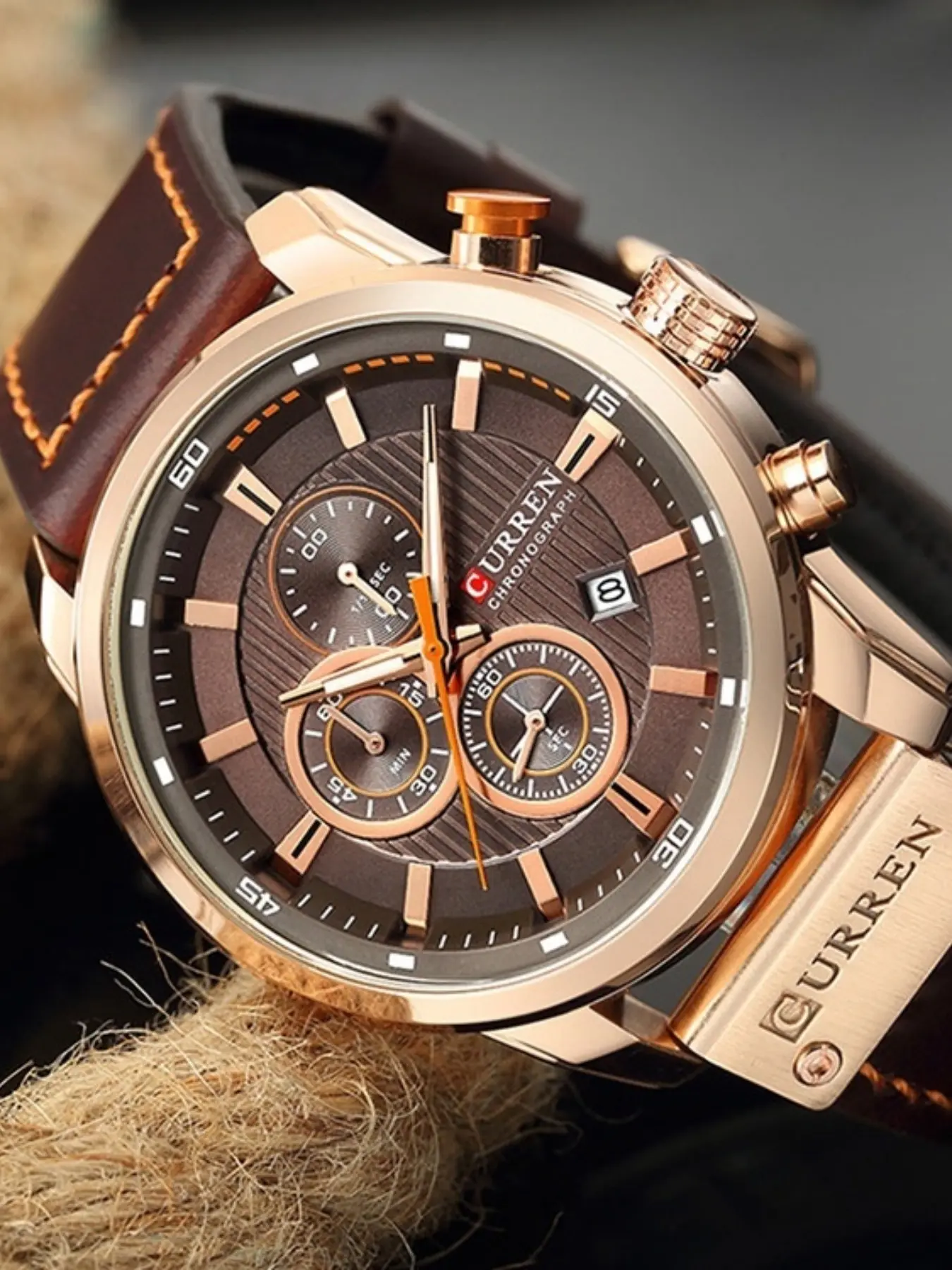 Men's Modern Business Round Analog Quartz Leather Strap Watch, Durable Watch, Fashion Multifunctional Daily & Party Essential, Perfect Birthday Gift, Quartz Analog Wristwatch, Fashionable Wristwatch, Business Fashion Watches