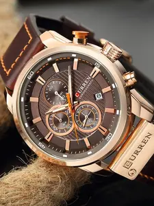 Men's Modern Business Round Analog Quartz Watch, Fashion Multifunctional Daily & Party Essential, Perfect Birthday Gift