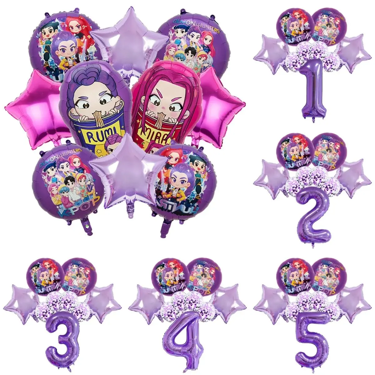 Kawaii Purple Laser Mylar Foil Balloons, Party Supplies Atmosphere Decoration Metallic Laser Balloons for Theme Party Decor Gift