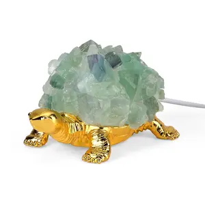 Crystal ornament with light in green Crystal ornament with light in green