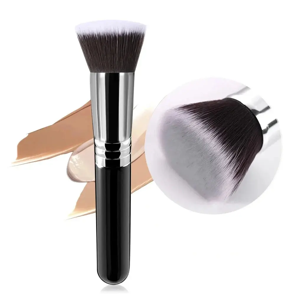 Professional Makeup Brushes - Black Multifunctional Foundation Blush Sculpting Bronzer Brush with Palm Brush Design for Precision Application