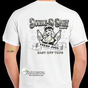 Double-D Dairy Farms - Men's Funny Graphic T-shirt