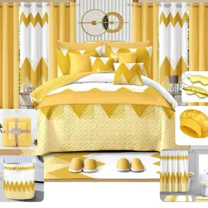 Luxury 30 King Bedsheet Set - 30 Pieces Including Bedspread, Sheets, Pillows, Curtains, and More for a Complete Bedroom Ensemble
