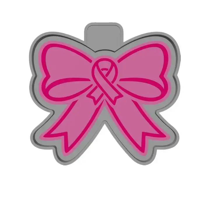 Cancer Awareness Bow Freshie Mold