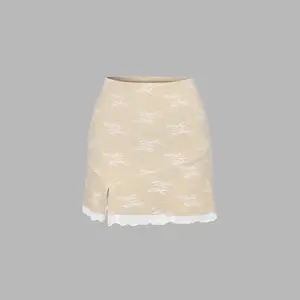 Cider [size 2-10] Sheer Lace Split Mini Skirt SwimWeek