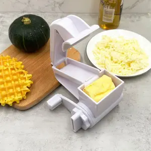 Hand Crank Rotary Cheese Grater, Multi-Use Cheese Shredder, Three-In-One Cheese Knife, Efficient Kitchen Tool for Cooking
