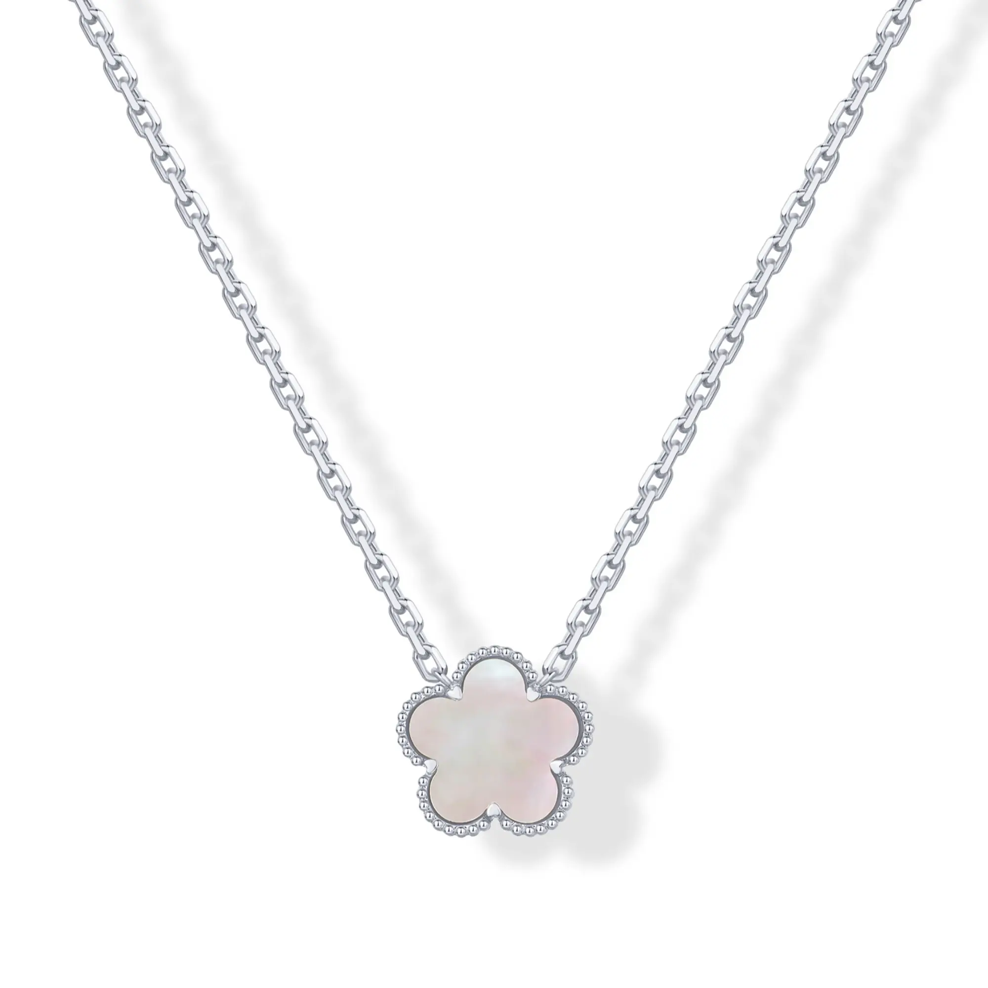 Mother of Pearl Clover - White Gold