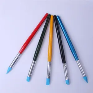 Artist Paint Brush Set-5pcs Professional Silicon Brushes Blender for Painting, Masking Fluid,Clay Molding (5pcs Silicon Paintbrush#Blue)