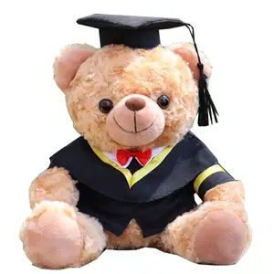 Graduation Bear Gift Set - 27cm Stuffed Plush Bear with Gown, Cap, Tassel, Comes with Gift Bag, Ambient Light & Sunflower, for Class of 2026 in Gift Box, Party Supply for Kindergarten to University Students