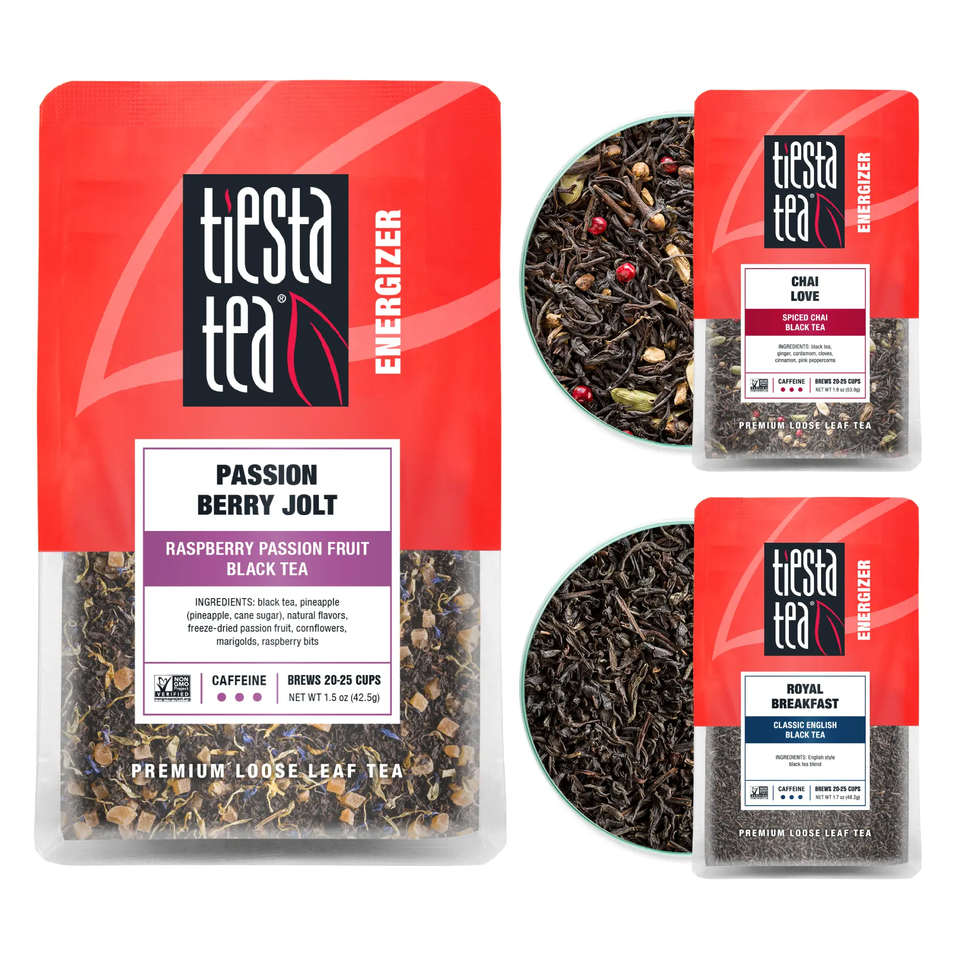Black Loose Leaf Tea Gift Box, 3 Flavor Tea Sampler | Tiesta Tea