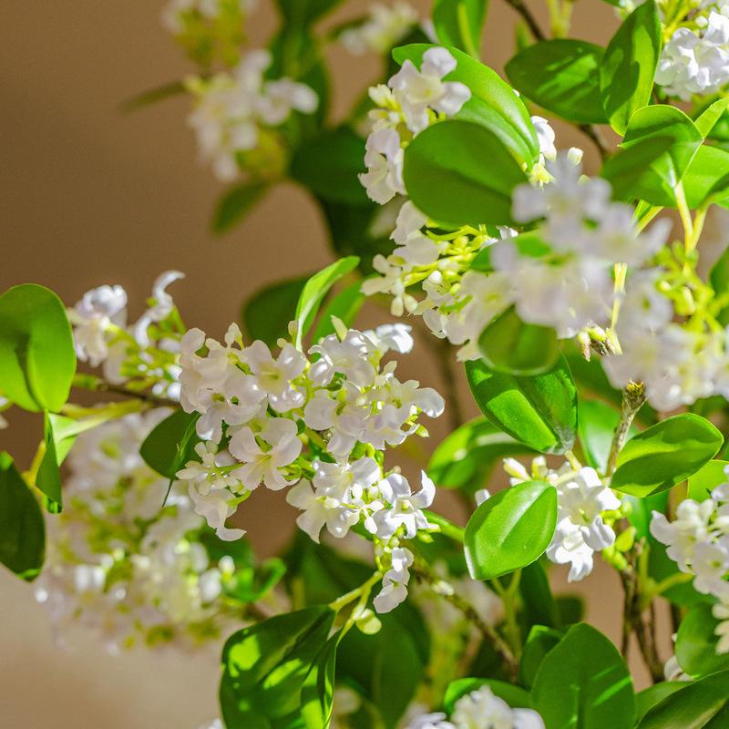 Fragrant Lilac Artificial Flower Bouquet  Effortless Home Upgrade: Lifelike Lilac Floral Arrangement - Ready-to-Use Decor for Living Room & Dining Table. High-Quality Faux Flowers, Never Wilt. Decorative Eternal