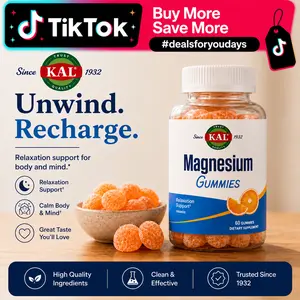 KAL Magnesium Citrate Gummies 60ct — Orange Vanilla Flavor — Mom Mineral Sleep Support