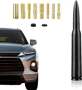 Car Truck Bullet Antenna 50 Cal Bullet Antenna Truck Accessories Universal Replacement for GMC Sierra 1500 Dodge Ram 1500 2500 3500 Ford F150 F250 F350 Car Truck Decoration