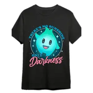 Mens Black Short Sleeve Graphic T-Shirt There S No Sunshine Only Darkness Starry Night Design Casual Round Neck Tee All Season Comfort Fan Merchandise Casual Wear Playful Print Comfortable Fit T Shirt