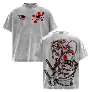 Tengen Uzui Flashy Warrior T-Shirt – Vintage Washed Demon Slayer Sound Hashira Graphic Tee