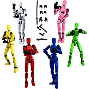 6 Packs T13 Action Figure, Dummy 13 3D Printed Action Figure Toy Gifts for Kids, Robot 13 ActionFigure Full Body Mechanical Doll Christmas Birthday Gift for Boys Girls