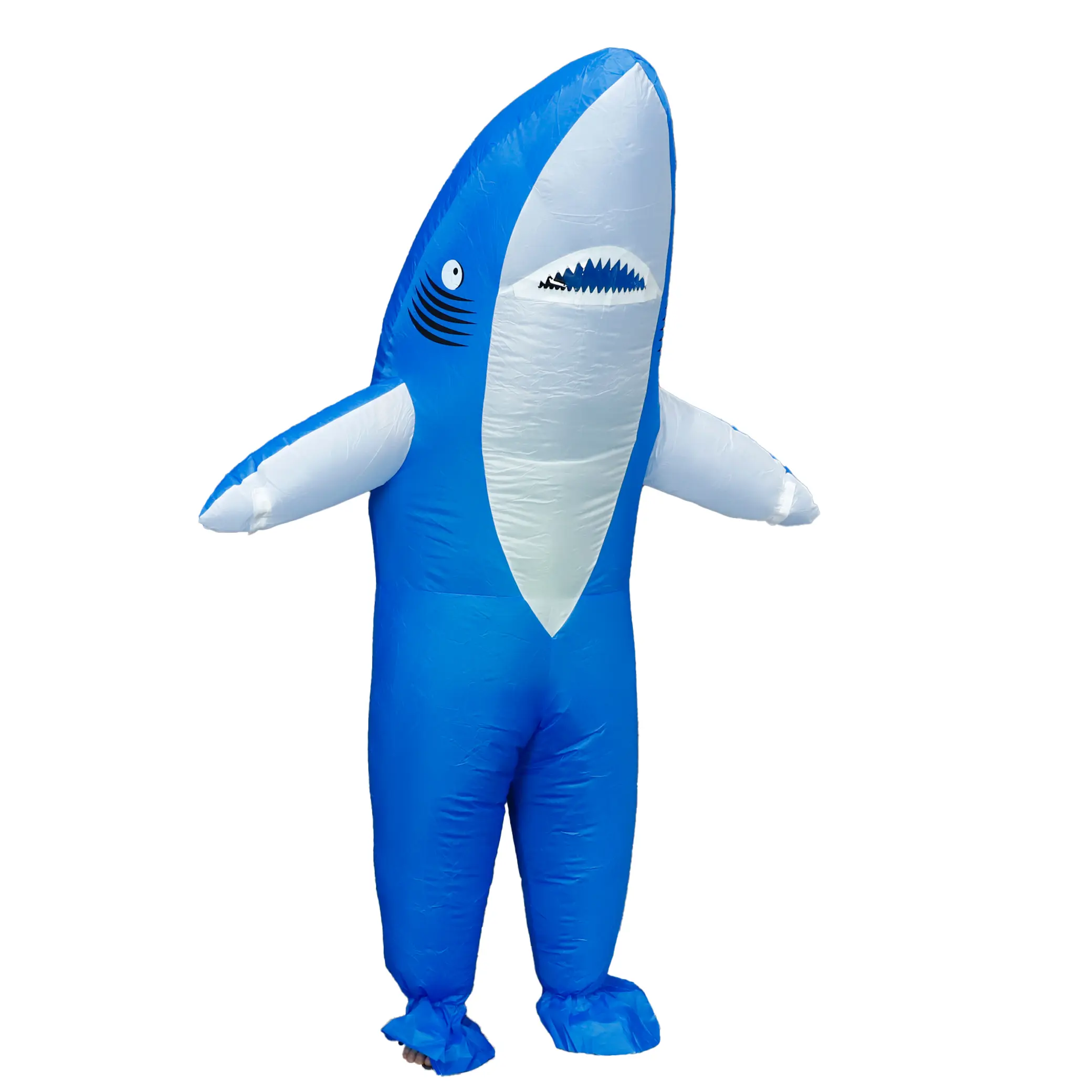Inflatable Blue Shark Costume for Adults - Funny Blow Up Shark Outfit for Halloween, Beach Themed Parties, Birthday Events & Summer Holiday Gatherings