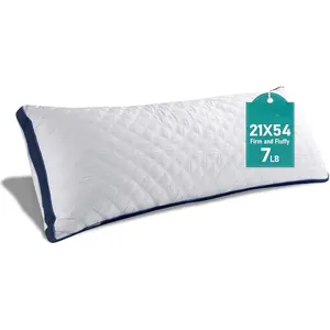 Adjustable Loft Quilted  Pillows - Firm and  Pillow - Quality Plush Pillow - Down Alternative Pillow -  Support Pillow - 21"x54"
