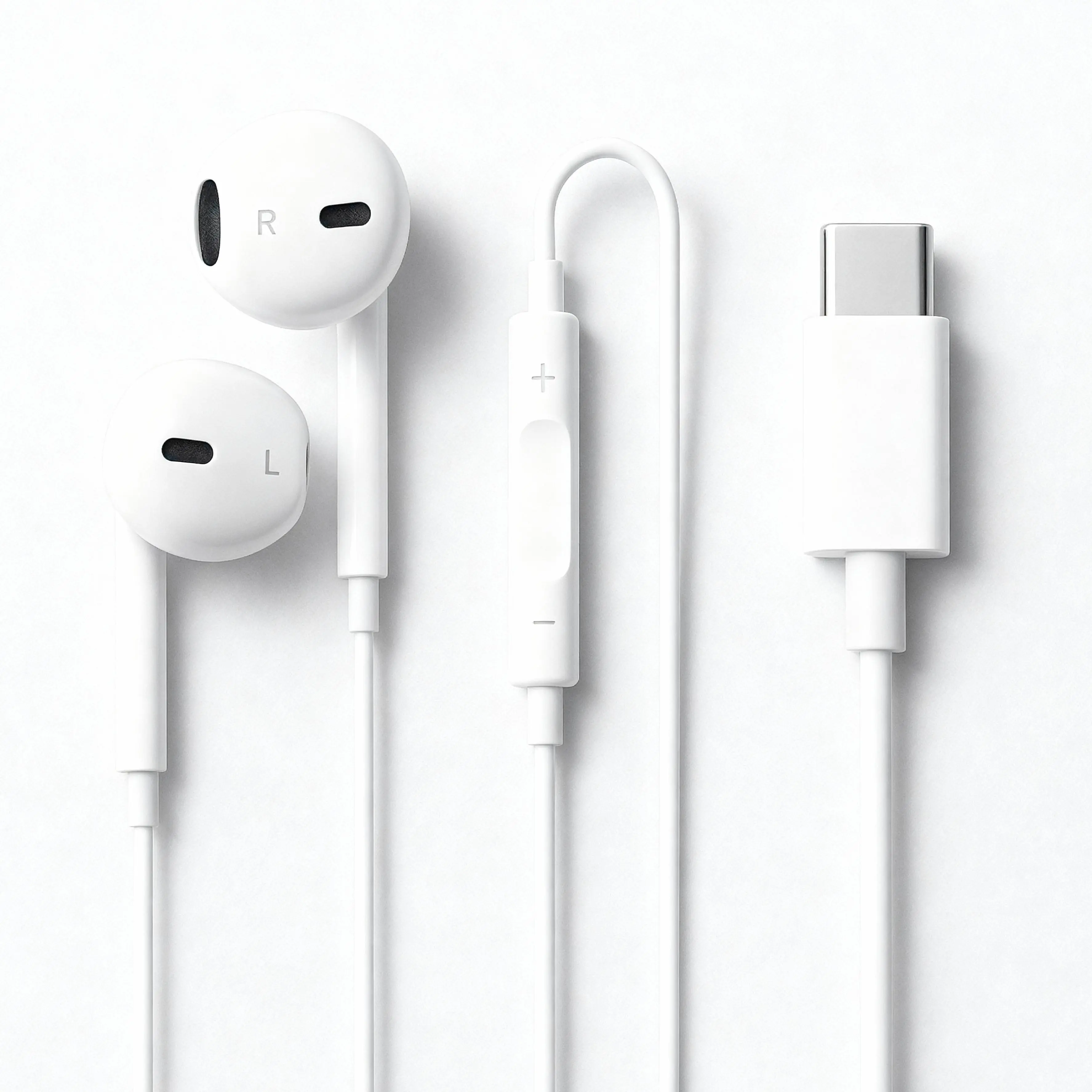 Summerwins 2-Pack In-Ear USB-C Audio Earbud Headset, High Quality Noise-Reducing Headphones with Microphone, Volume Control, HiFi Stereo Audio, Plug-and-Play for iPhone 15/16/17, Galaxy, Pixel, OnePlus