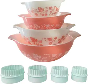 4Pcs Display Stands for Pyrex Mixed Cinderella Bowls, Stacker Stacking Rings for Pyrex Bowls, Bowl Display Stands for Cabinet, Cabinet Organizer, SPANSEE, Mint Green Generic
