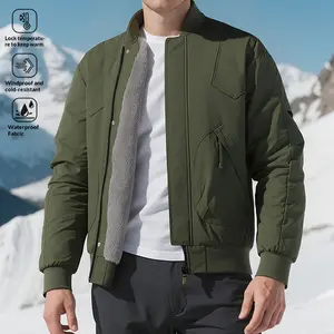 Men's Fleece Lined Warm Jacket – Fleece Lining, Windproof & Water Resistant, Ideal for Winter Outdoor Activities & Mountain Hiking