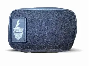 White Beard EDC Stash Mini Pouch 5" x 3" x 1.5" Smell Proof Water Resistant with Full Side Loop, Includes White Beard Patch & Sticker