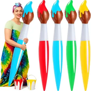 Paint Party Decorations 43.3 Inch Giant Inflatable Paint Brushes Balloons Art Painting Decor Large Blow up Paintbrushes Set for Birthday Party Favor, 4 Color